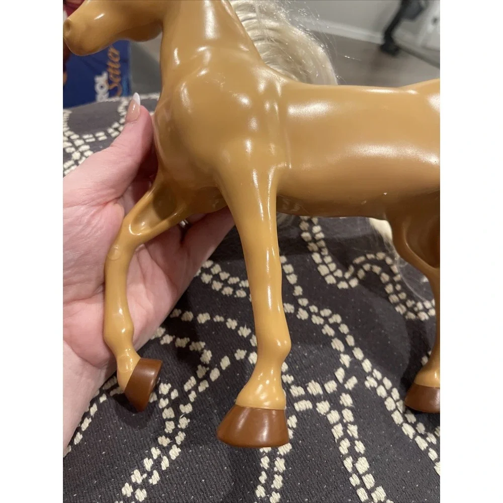 Mattel Barbie Light Brown Plastic Horse 9.75